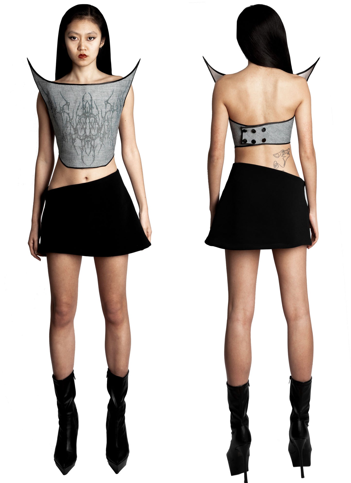 Denim Corset W/ Laser or W/ Out Laser