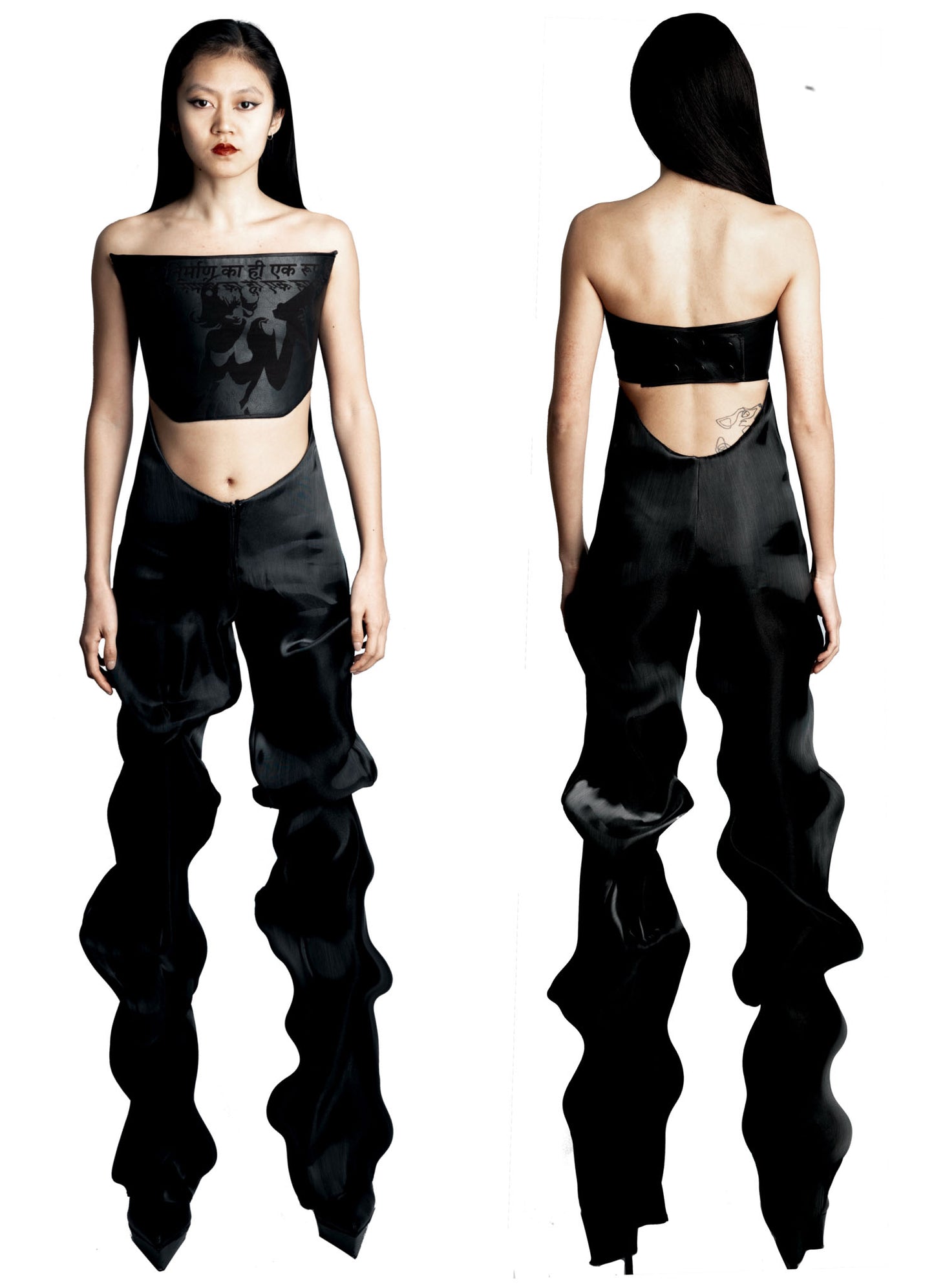 Melted Metal Swoop Pants