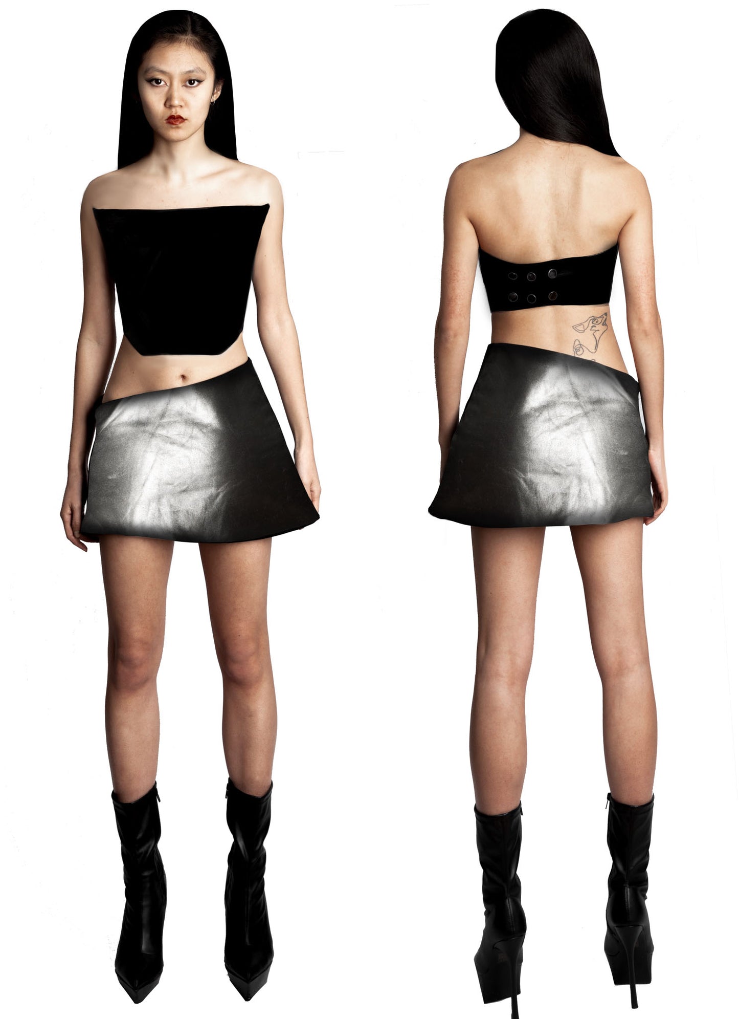 Lamb Skin Mini Skirt